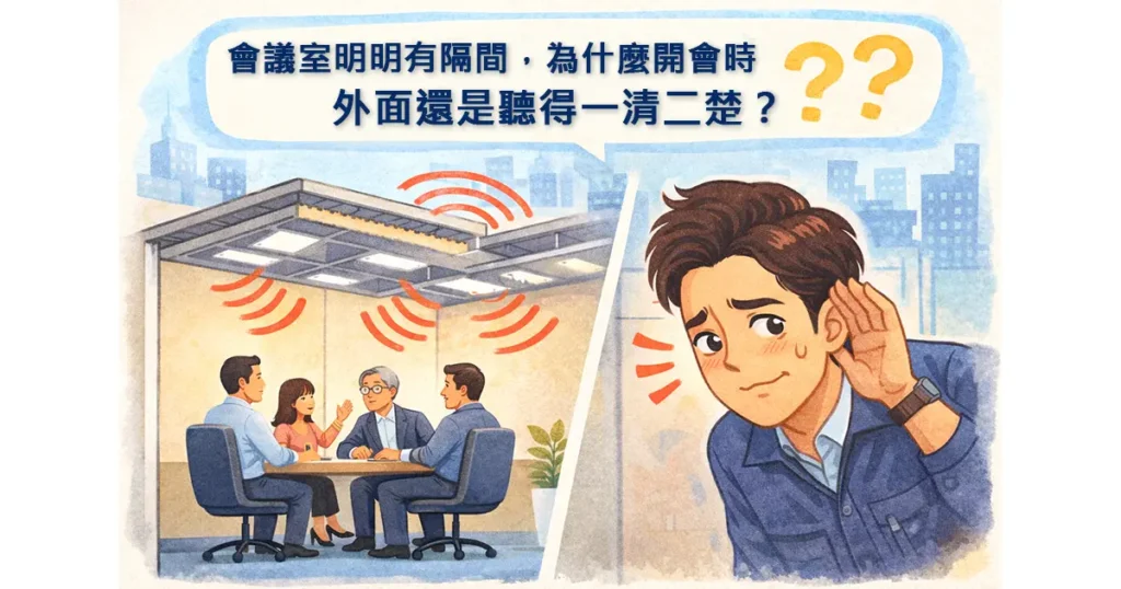 會議室隔音失效的原因示意圖