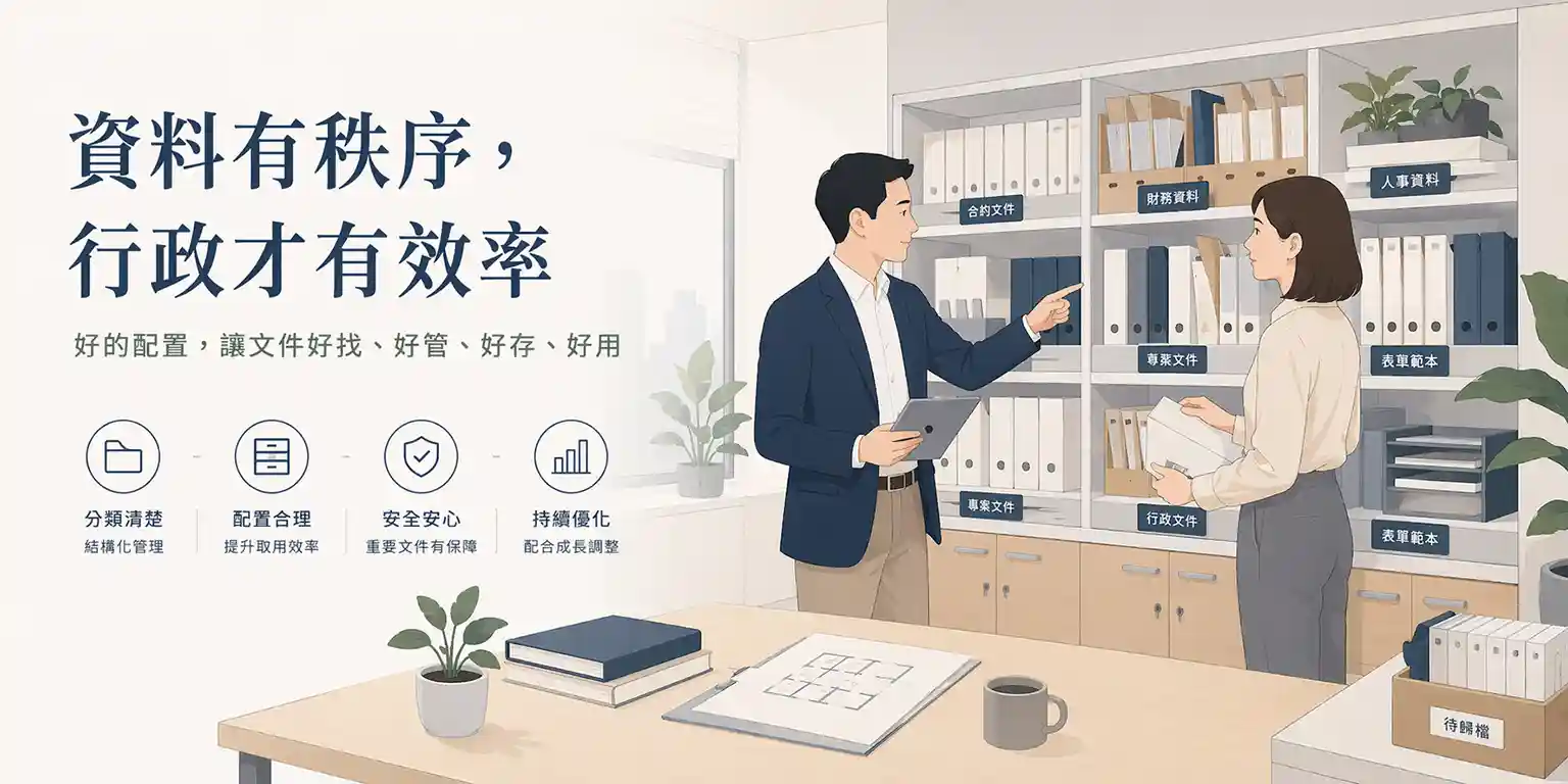 文件與收納管理完整指南：資料櫃、鐵櫃與企業文件管理流程