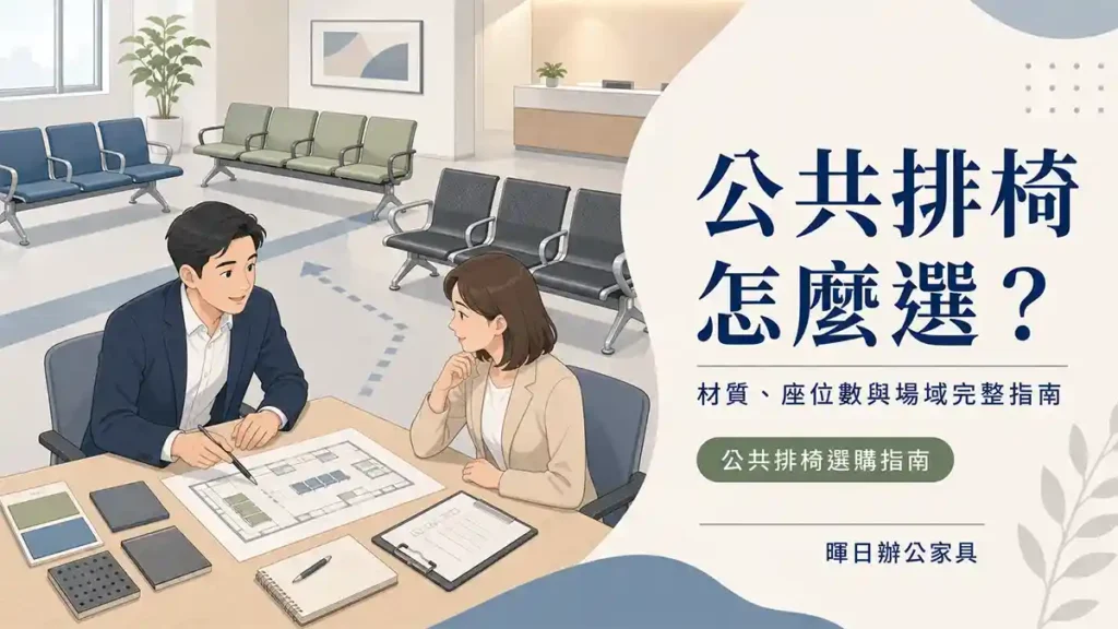 公共排椅材質座位數與場域選購規劃示意