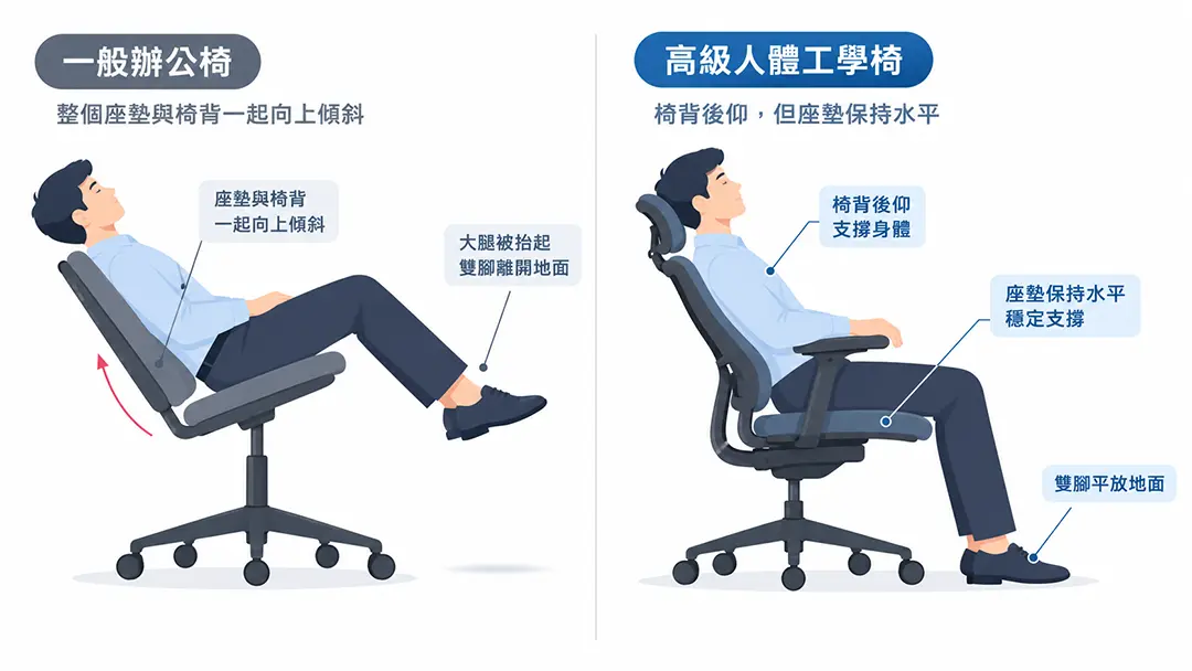 蝴蝶式後仰與同步式後仰腳部動態對比